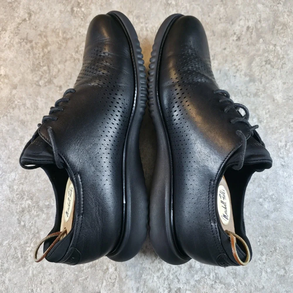 Cole Haan 2.Zerogrand Mens 10 M Laser Wingtip Oxford Black Shoes *Barely Worn.
